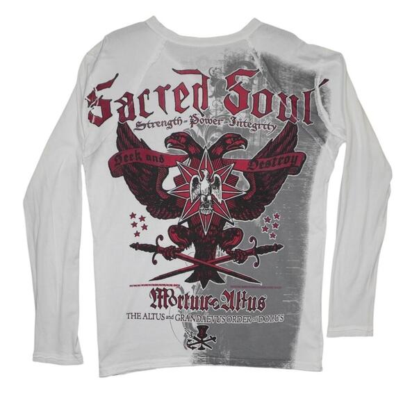Sacred Soul Tattoo Graphic Long Sleeve – L – Made in USA - Picture 6 of 7